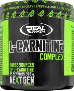 Real Pharm REAL PHARM L-CARNITINE COMPLEX PROSZEK 300G - Owoce Leśne 1