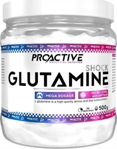 ProActive PROACTIVE GLUTAMINE SHOCK GLUTAMINA PROSZEK 500G - Naturalny 1