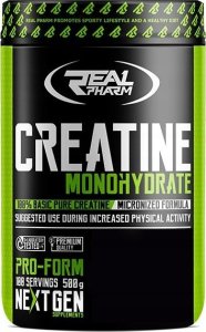 Real Pharm REAL PHARM CREATINE MONOHYDRATE PROSZEK 500G - Cytryna 1