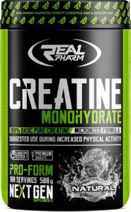 Real Pharm REAL PHARM CREATINE MONOHYDRATE PROSZEK 500G - Naturalny 1