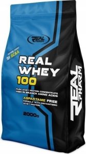 Real Pharm REAL PHARM REAL WHEY 100 KONCENTRAT BIAŁKA PROSZEK 2000G - Wanilia-gruszka 1