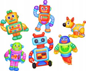 Jokomisiada Zestaw zrób sam magnesy Roboty gips farby ZA3278 2