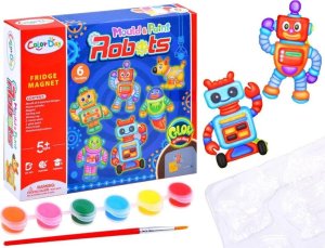 Jokomisiada Zestaw zrób sam magnesy Roboty gips farby ZA3278 6