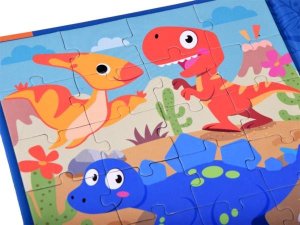 Jokomisiada Książeczka Puzzle magnetyczne Dinozaury 40  ZA4268 4
