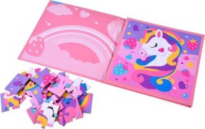 Jokomisiada Książeczka Puzzle magnetyczne Jednorożec 40 ZA4269 2