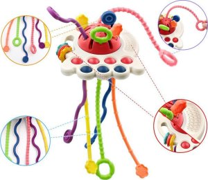 Jokomisiada Interaktywna zabawka sensoryczna 4w1 gryzak ZA4274 4