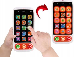 Jokomisiada Telefon smartfon dotykowy interaktywny dla malucha światła melodie ZA4660 6
