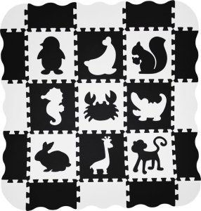Jokomisiada Puzzle piankowe kontrastowa mata zwierzątka kształty ZA4783 2