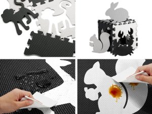 Jokomisiada Puzzle piankowe kontrastowa mata zwierzątka kształty ZA4783 5