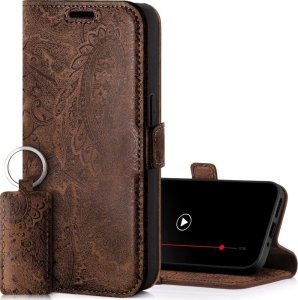 Surazo SURAZO Premium MJ - Skórzane Etui Na Smartphone Portfel z Klapką - Ornament Orzechowy Xiaomi 13 Ultra 1