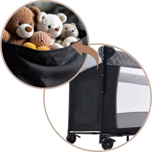 Severno Kids Łóżeczko turystyczne Overnight składane dostawne 3 poziomy + torba 3