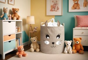 Severno Kids Pojemnik, kosz, worek na pranie i zabawki zamykany Francis 43l 2