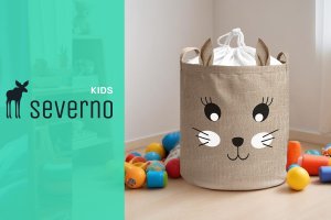 Severno Kids Pojemnik, kosz, worek na pranie i zabawki zamykany Francis 43l 6