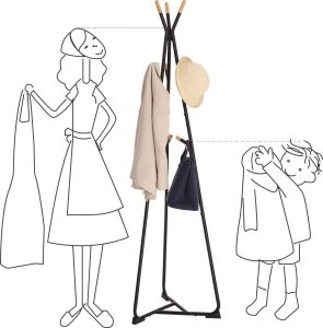 Severno Wieszak stojący na ubrania loft YOKO czarny 172 cm 6