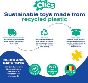 Clics Clics Wiaderko 8w1 127 el. - Klocki konstrukcyjne - Straż pożarna 7