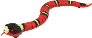 LeanToys Zdalnie Sterowany Wąż Na Dotyk Czerwony Czarne Paski 2