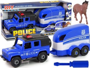 LeanToys Auto Terenowe Transporter Policja Do Rozkręcania DIY Koń 1