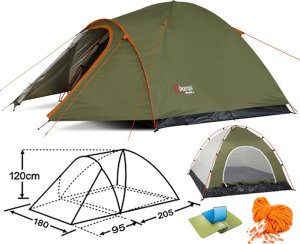 Namiot turystyczny Abarqs Namiot turystyczny 4 osobowy AbarQs MALWA-4B Oliwka 3
