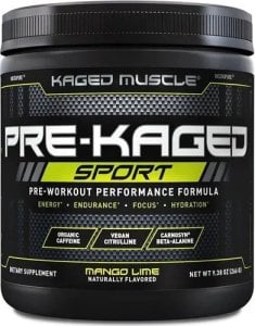 KAGED Kaged Muscle - Pre-Kaged Sport, Mango Lime, Proszek, 266g 1