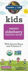 Garden of Life Garden of Life - Kids Organic Elderberry Immune Syrup, Syrop z Czarnego Bzu, Odporność, 116 ml 1