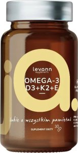 Levann Levann - jA Omega-3 + D3 + K2 + E, 30 kapsułek 1