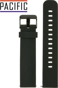 Pacific Pasek uniwersalny 24 mm silikonowy czarny, czarna zapinka + teleskopy, U15 2