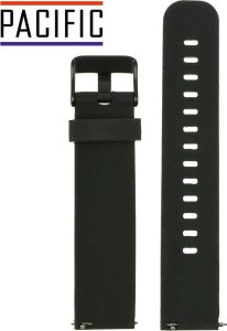 Pacific Pasek uniwersalny 24 mm silikonowy czarny, czarna zapinka + teleskopy, U15 3