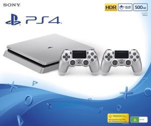Sony PlayStation 4 Slim 500 GB Srebrna + drugi DualShock 4 1