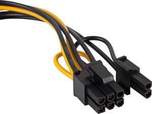 Kabel zasilający Akyga Adapter z kablem Akyga AK-CA-80 PCI-E 6+2pin (m) / SATA (m) 15cm 3