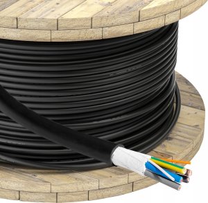 Kabel zasilający Akyga Kabel zasilający EV Akyga AK-SC-E12 CU 5x6mm + 2x0.5mm 3-fazy 32A 450/750V 1mb 1