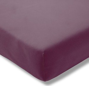 Estella Prześcieradło z gumką welur 200x200 cm AUBERGINE 1