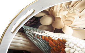 Art-Pol Taca dekoracyjna okrągła 37cm Ptak 2