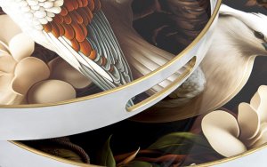 Art-Pol Taca dekoracyjna okrągła 37cm Ptak 5