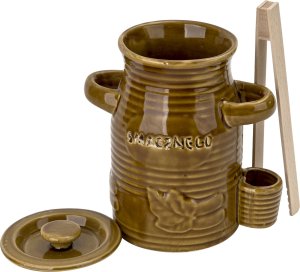 Chomik Pojemnik ceramiczny 1,5 L na ogórki ze szczypcami Smacznego 3