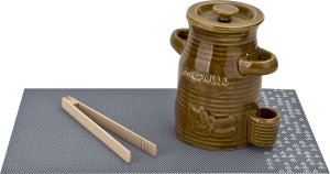 Chomik Pojemnik ceramiczny 1,5 L na ogórki ze szczypcami Smacznego 7