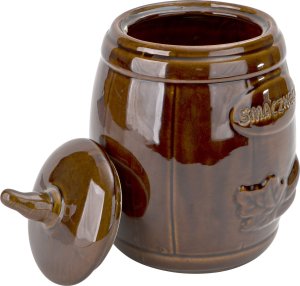 Chomik Beczka ceramiczna na ogórki 3,5 L brązowa 2
