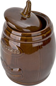 Chomik Beczka ceramiczna na ogórki 3,5 L brązowa 3