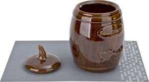 Chomik Beczka ceramiczna na ogórki 3,5 L brązowa 6