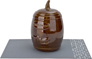 Chomik Beczka ceramiczna na ogórki 3,5 L brązowa 7