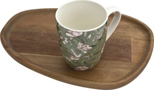 Veroni Kubek porcelanowy 360 ml  Grande ciemnozielony wzór 1 5