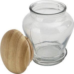 Chomik Pojemnik szklany 160 ml z drewnianą zatyczką 2