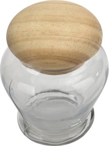 Chomik Pojemnik szklany 160 ml z drewnianą zatyczką 3