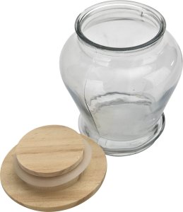 Chomik Pojemnik szklany 160 ml z drewnianą zatyczką 4