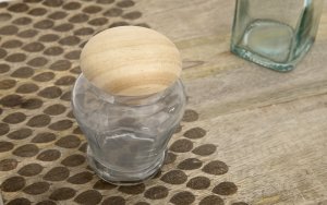 Chomik Pojemnik szklany 160 ml z drewnianą zatyczką 5