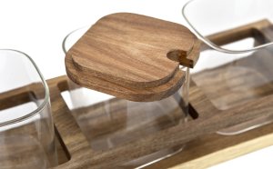 Chomik Komplet 3 słoików 400 ml z bambusową półką 0772 6