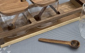 Chomik Komplet 3 słoików 400 ml z bambusową półką 0772 8