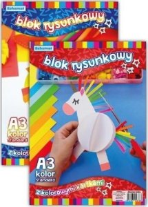 SCHEMAT Blok rysunkowy A3/20K 80g kolorowy (10szt) 1