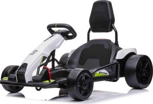 Jokomisiada Gokart Fast 3 Drift na akumulator dla dzieci Biały + Funkcja driftu + Silniki 2x150W + Radio LED + Pasy 1