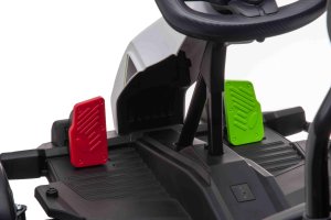 Jokomisiada Gokart Fast 3 Drift na akumulator dla dzieci Biały + Funkcja driftu + Silniki 2x150W + Radio LED + Pasy 13