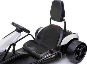 Jokomisiada Gokart Fast 3 Drift na akumulator dla dzieci Biały + Funkcja driftu + Silniki 2x150W + Radio LED + Pasy 18